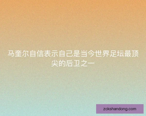 马奎尔自信表示自己是当今世界足坛最顶尖的后卫之一